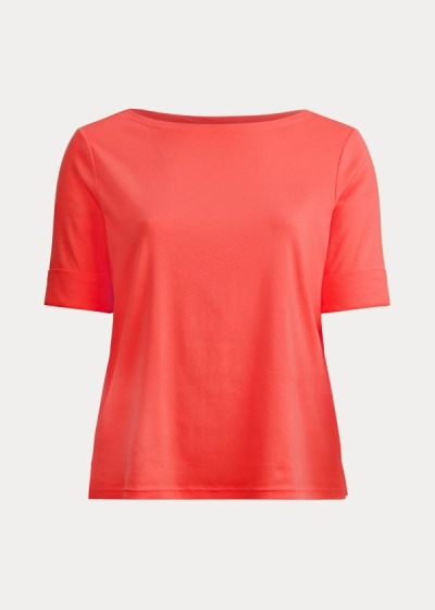 Women's Ralph Lauren Cotton-Blend Boatneck Tops | 457268FPT